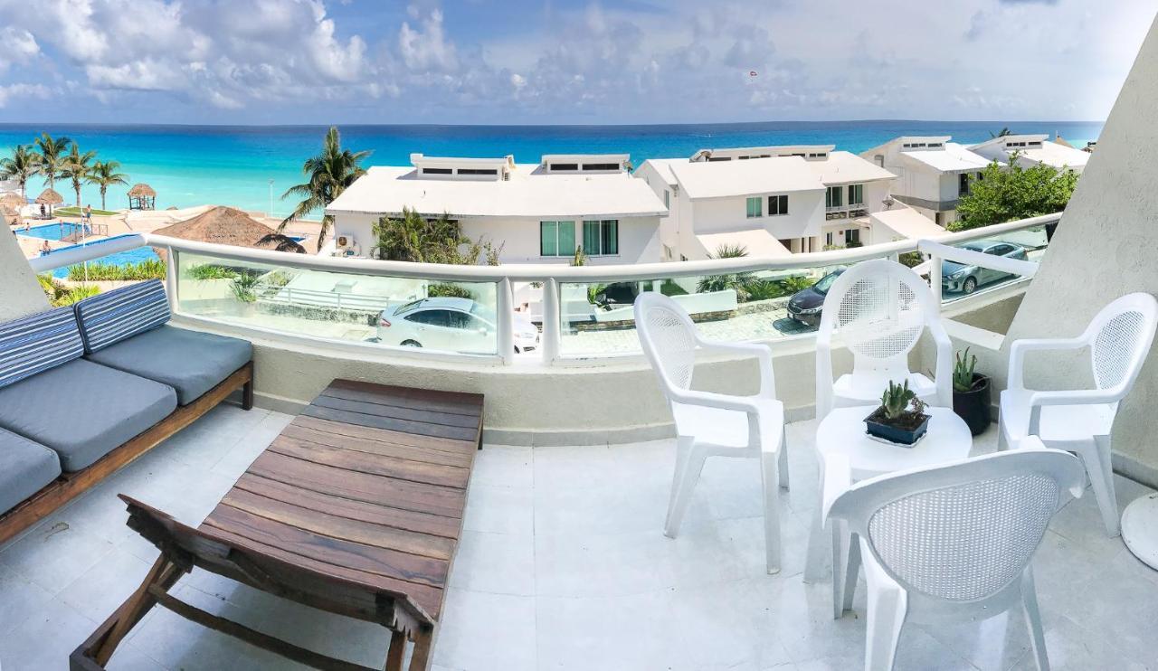 Apartment On The Beach With Terrace Ocean View, Brisas Cancun 01 By Beach & Ocean Apartments Ngoại thất bức ảnh